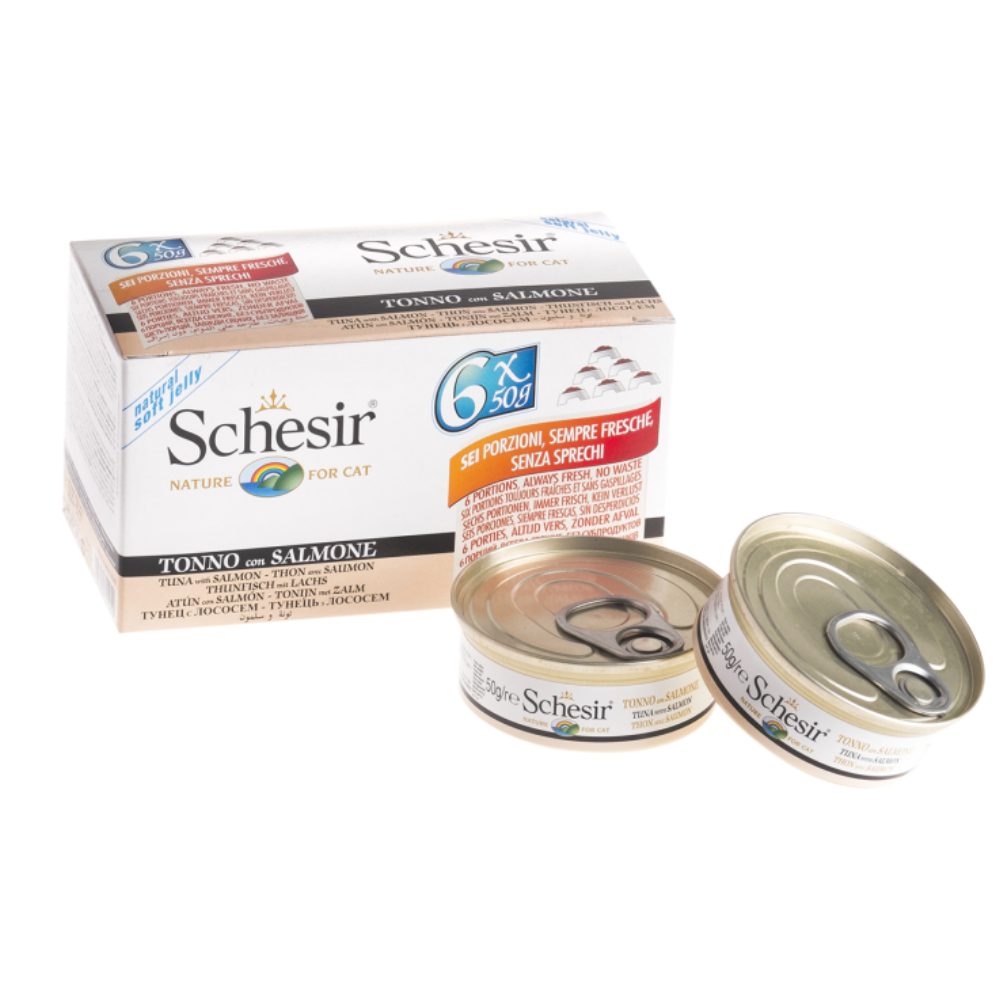 Schesir Cat Wet Food Tuna with Salmon – 300g Can