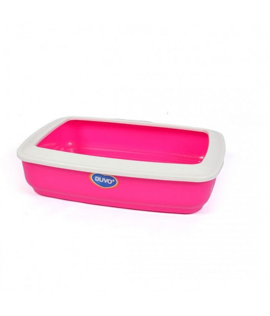 Duvo+ Cat Tray with Rim – Maui – Pink – 50 x 38 x 12 cm