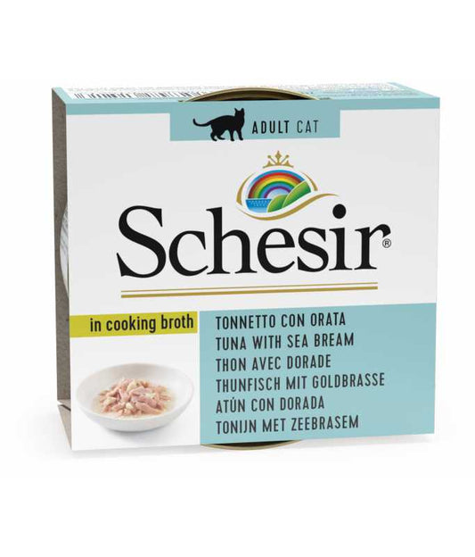 Schesir Broth Cat Can Tuna with Seabream Wet food 70G