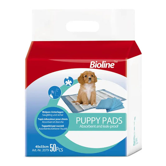 Bioline Puppy Pads 45x33cm 50 Absorbent Training Sheets