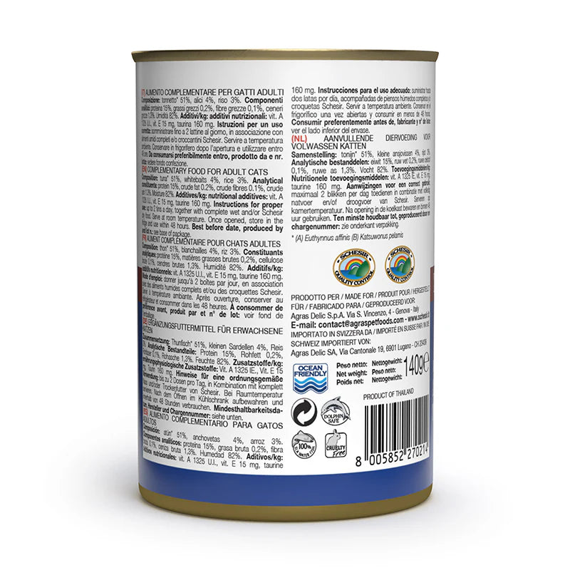 Schesir Cat Can Jelly Tuna with Cod Wet food 85G