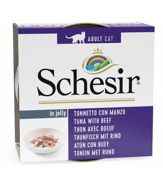 Schesir Cat Wet Food Tuna with Beef Fillets 140G