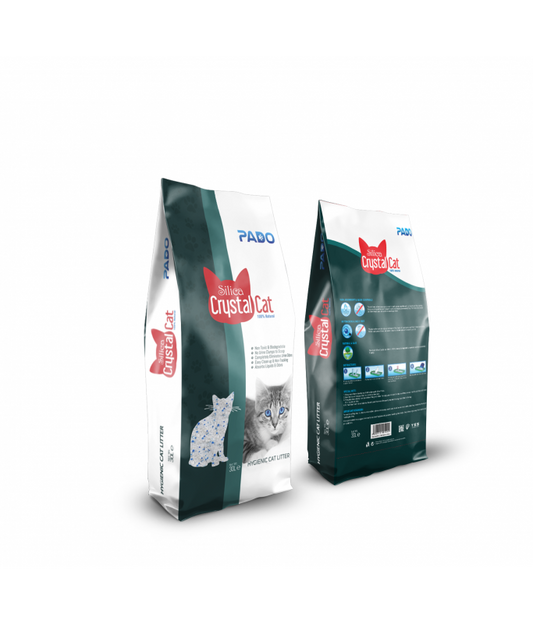 Pado Silica Crystal Cat Litter – 12.6kg Low Dust Crystal Formula