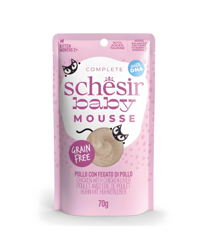 Schesir Baby Kitten Mousse Chicken & Liver Wet food 70G