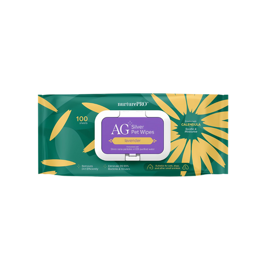 NurturePro Ag+ Pet Wet Wipes – Lavender 100 Sheets