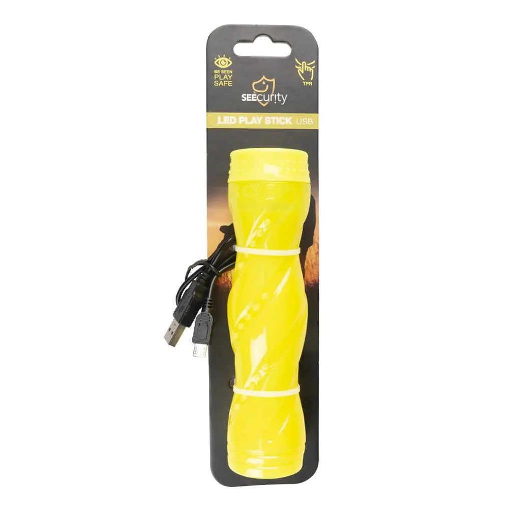 Duvo+ USB LED Play Stick Dog Toy – 17cm Yellow