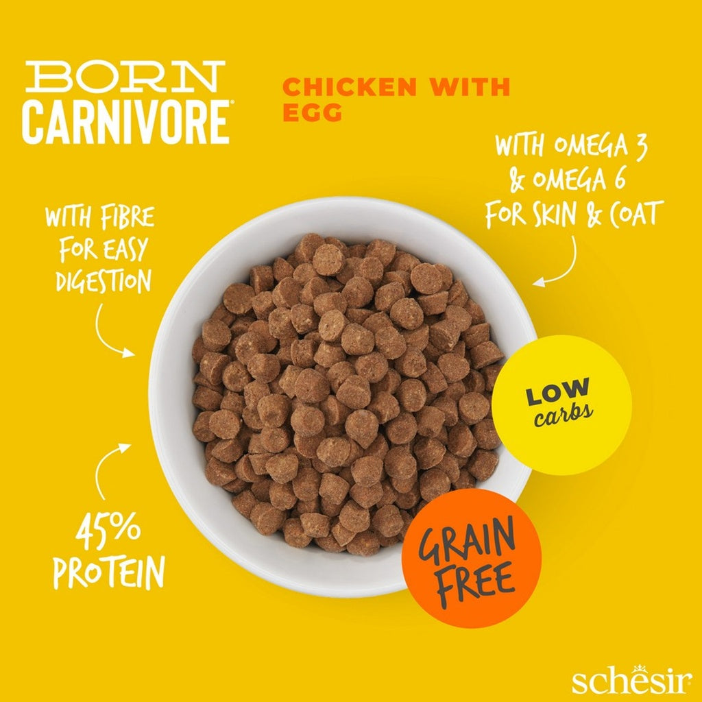 Schesir Born Carnivore Chicken & Egg Dry cat food 1.25kg