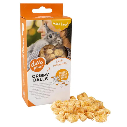Duvo+ Crispy Chew Balls Carrot Flavor – 50g Orange Treats