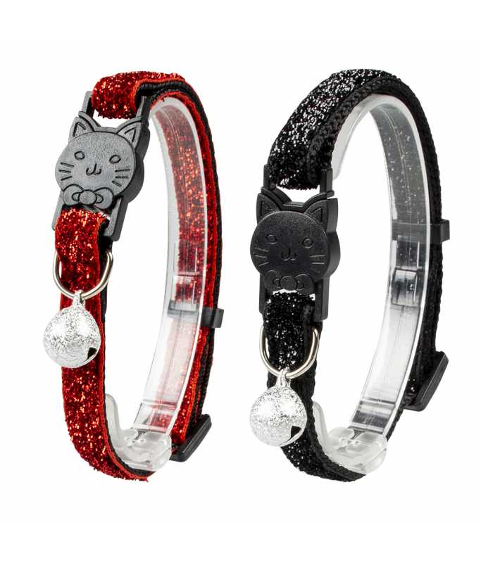 Duvo+ Glitter Nylon Cat Collar 20–30cm x 10mm – Mixed Colors