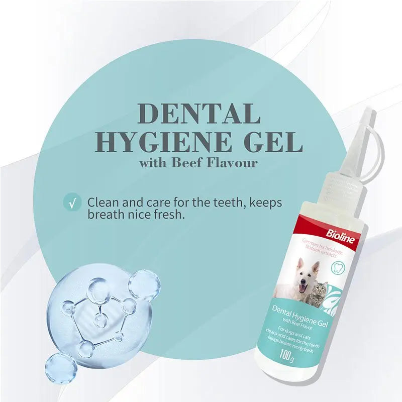 Bioline Dental Hygiene Gel 100g  For Cats & Dogs Oral Cleaning