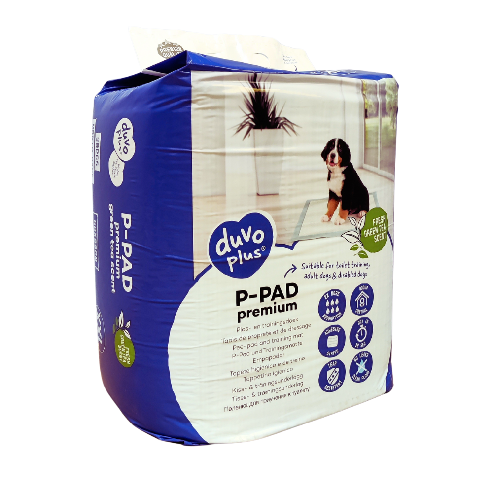 Duvo+ Pet Pads Premium XXL – 60x90cm, Green Tea Scent, 30pcs