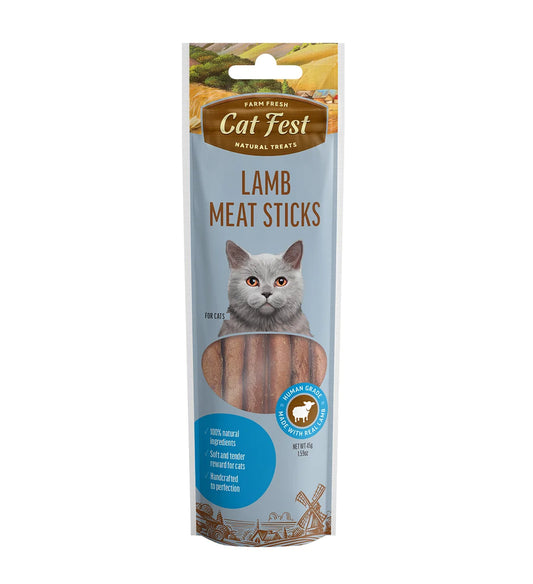 Cat Fest Lamb Meat Sticks for Cats – 45g Natural Meaty Treats