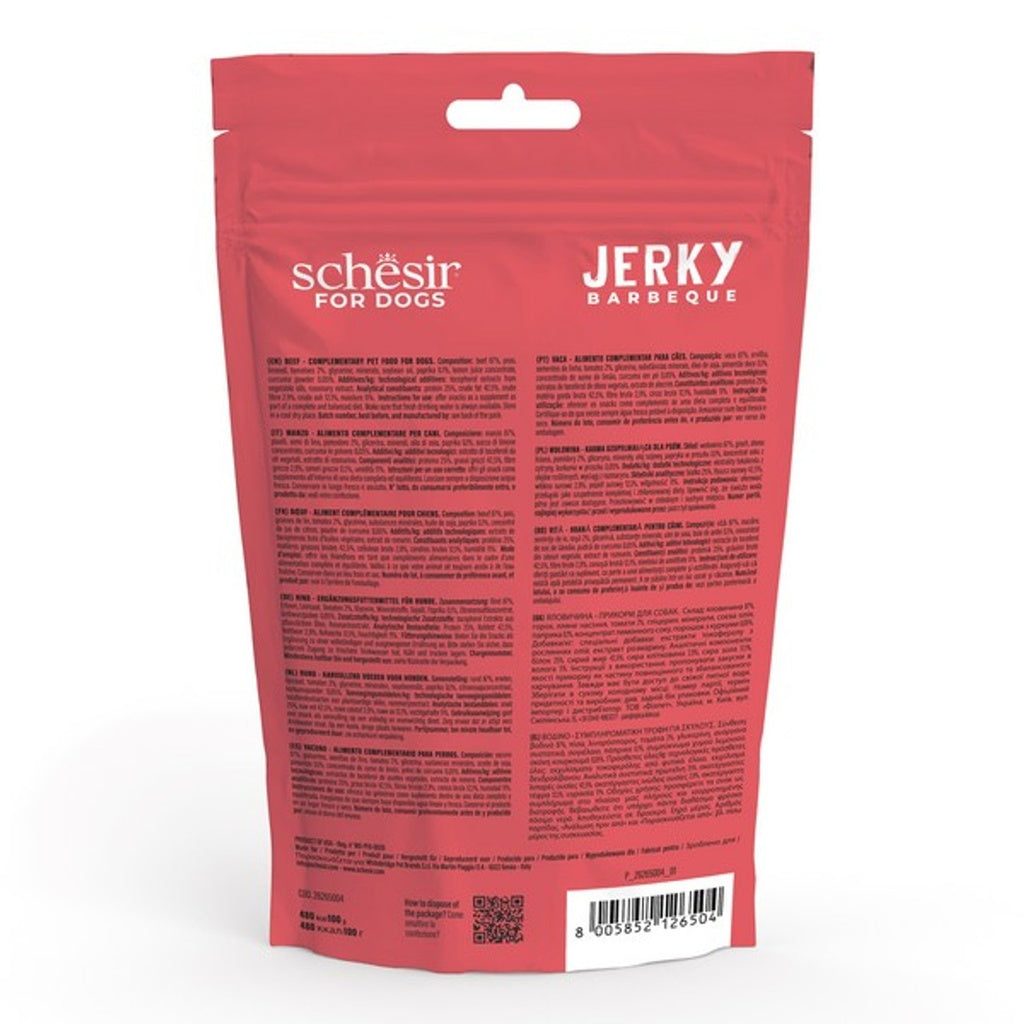 Schesir Dog Jerky Grain-Free BBQ Beef 145G