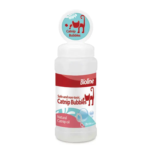 Bioline Catnip Oil Bubbles 120ml Cat Playtime Bubble Toy