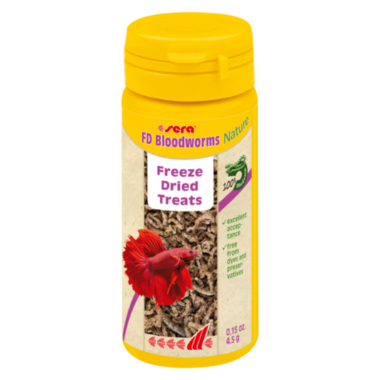 Sera FD Bloodworms 50ML – 4.5G Freeze-Dried Treats for Fish
