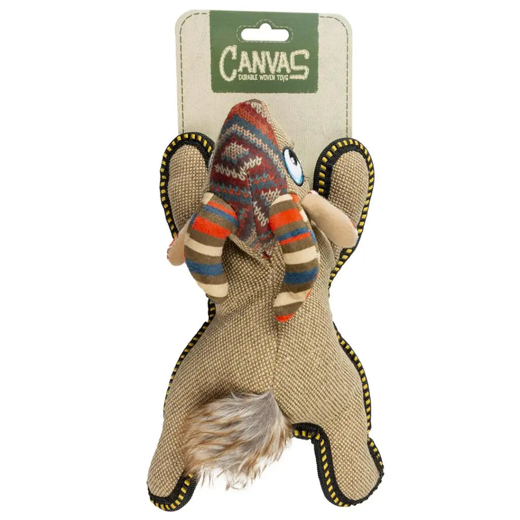 Duvo+ Canvas Goat Dog Toy – 27x15x10cm Brown Durable Plush