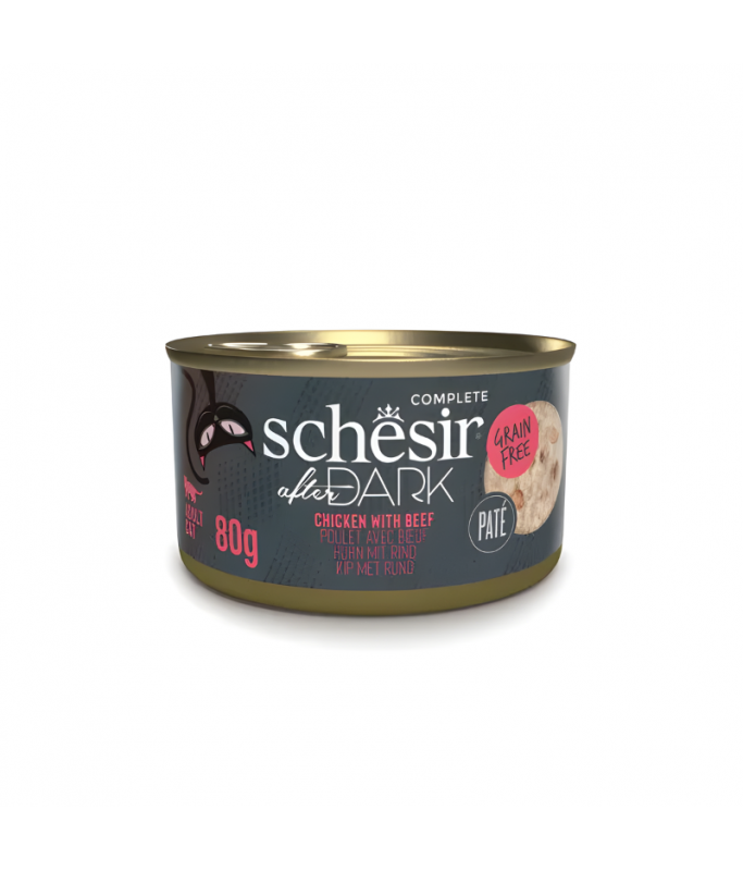 Schesir After Dark Cat Pate Chicken & Beef Gourmet Wet Food 80G