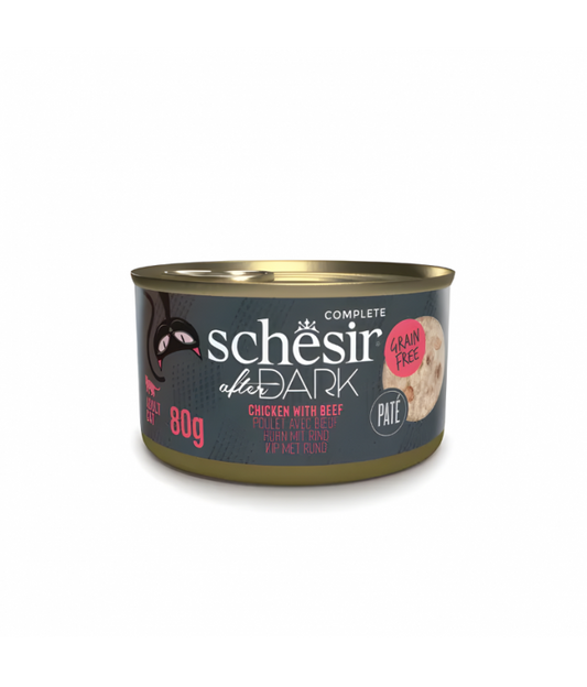 Schesir After Dark Cat Pate Chicken & Beef Gourmet Wet Food 80G