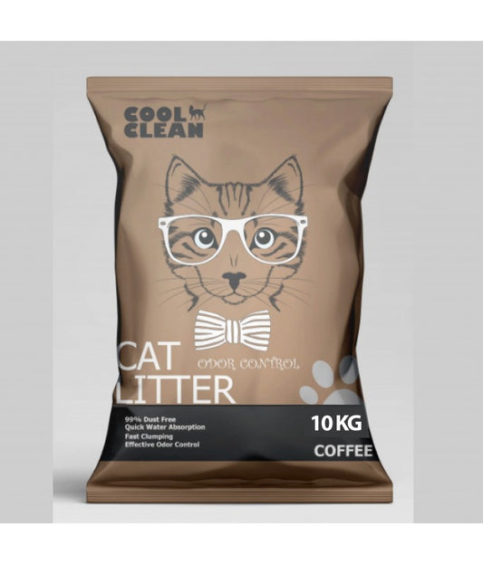 Cool Clean Clumping Cat Litter – Coffee Scent 10kg Natural Fresh