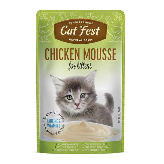 Cat Fest Chicken Mousse for Kittens – 70g Soft Wet Cat Food