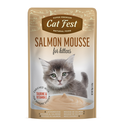 Cat Fest Salmon Mousse for Kittens – 70g Soft Wet Cat Food