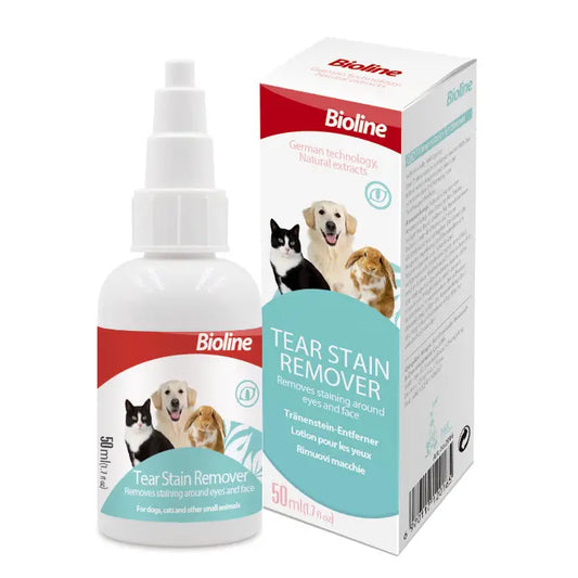 Bioline Tear Stain Remover 50ml  Gentle Eye Cleaner for Pets