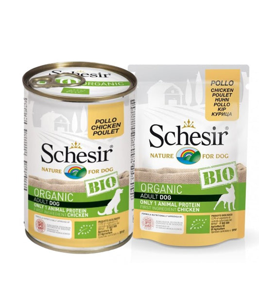 Schesir Bio Chicken Dog Food Organic Wet Meal 400G
