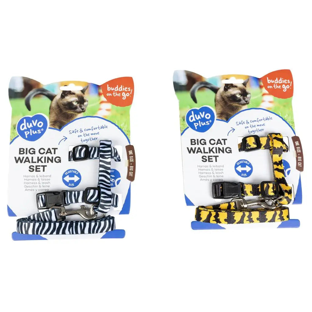 Duvo+ Big Cat Walking Set – Zoo Pattern, 30–50cm, 12mm x 125cm