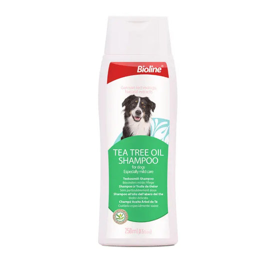 Bioline Tea Tree Oil Dog Shampoo 250ml  Natural Skin Relief Formula