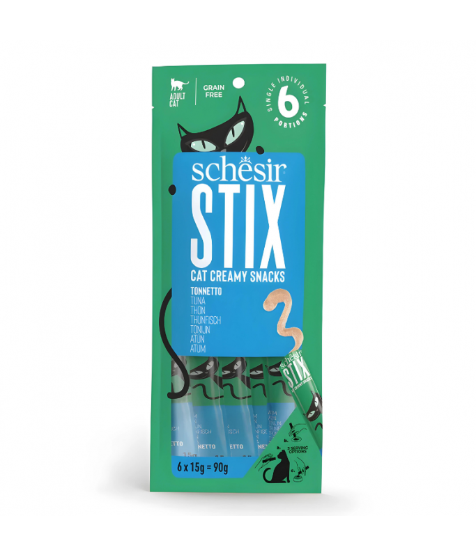 Schesir Cat Creamy Treat Stix Tuna 6x15G