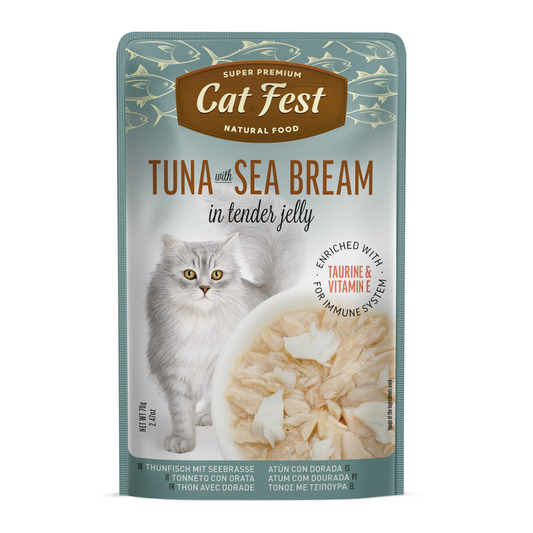Cat Fest Tuna & Sea Bream in Jelly – 70g Ocean Blend Cat Food