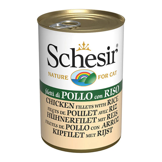 Schesir Cat Can Chicken Fillets with Rice Wet food 140G
