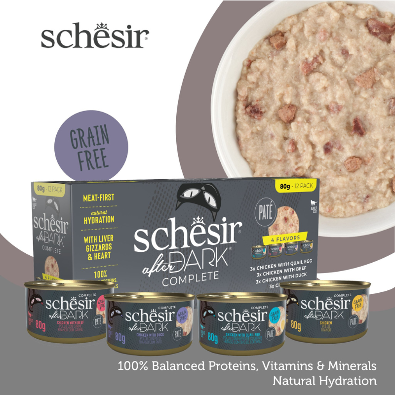 Schesir After Dark Cat Pate Variety Pack Wet Food 12X80G