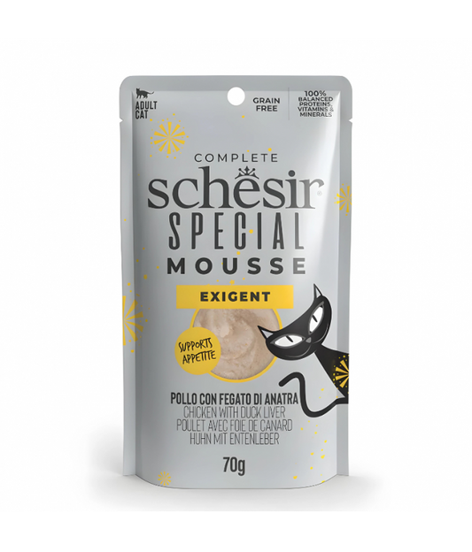 Schesir Cat Mousse Exigent Chicken & Duck Liver 70G