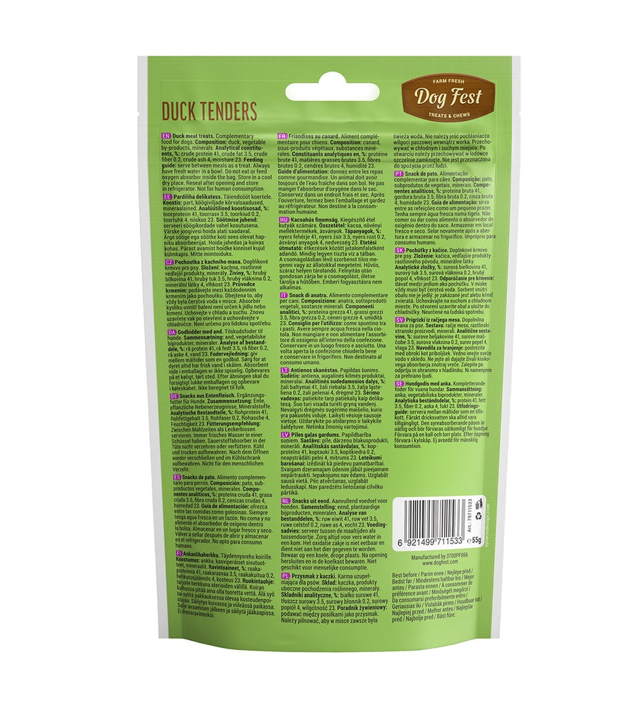 Dog Fest Duck Tenders for Mini-Dogs - 55g (1.94 oz)