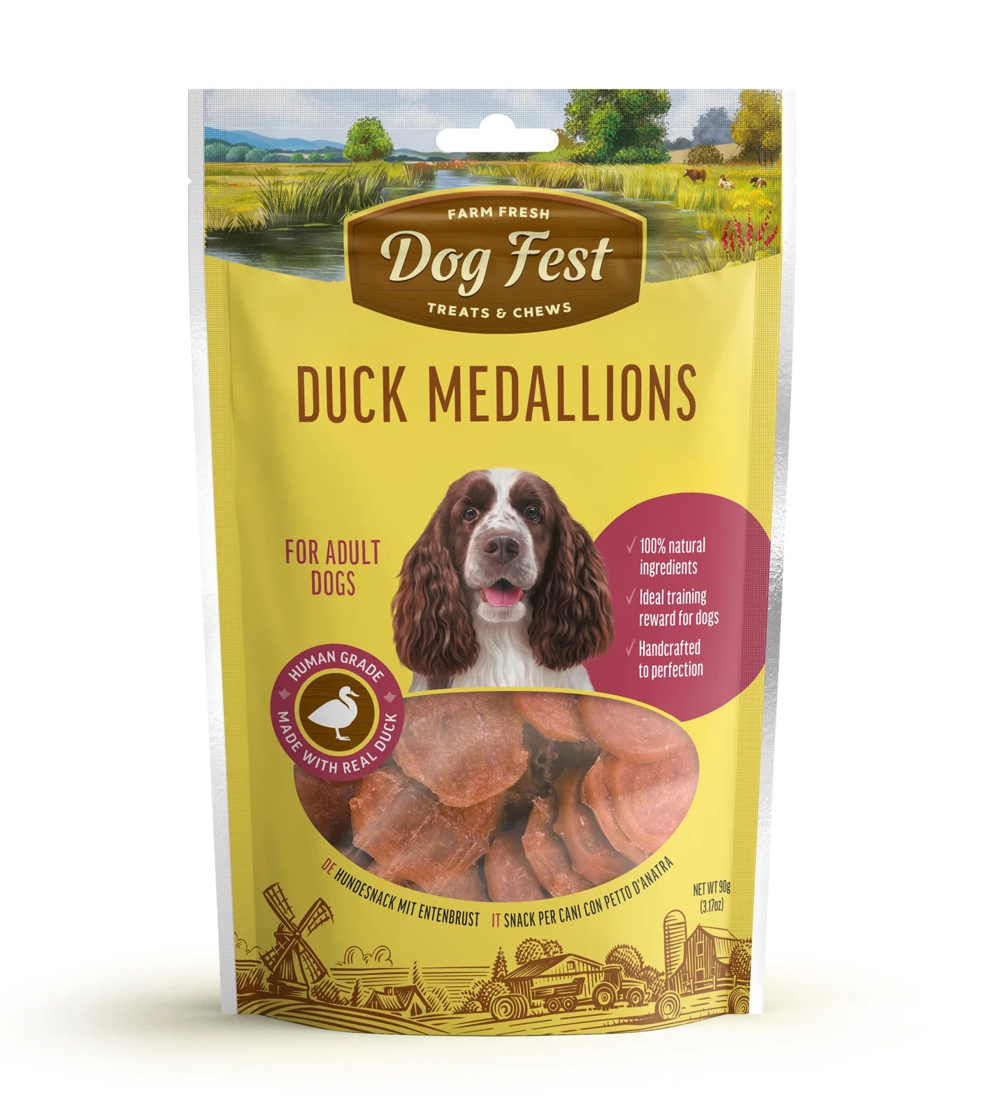 Dog Fest Duck Medallions for Adult Dogs - 90g