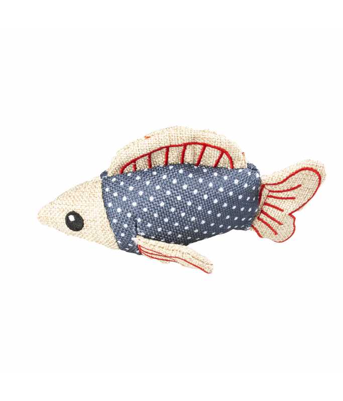 Duvo+ Retro Shark Cat Toy Blue 15x7.5x4.5cm – Soft & Fun