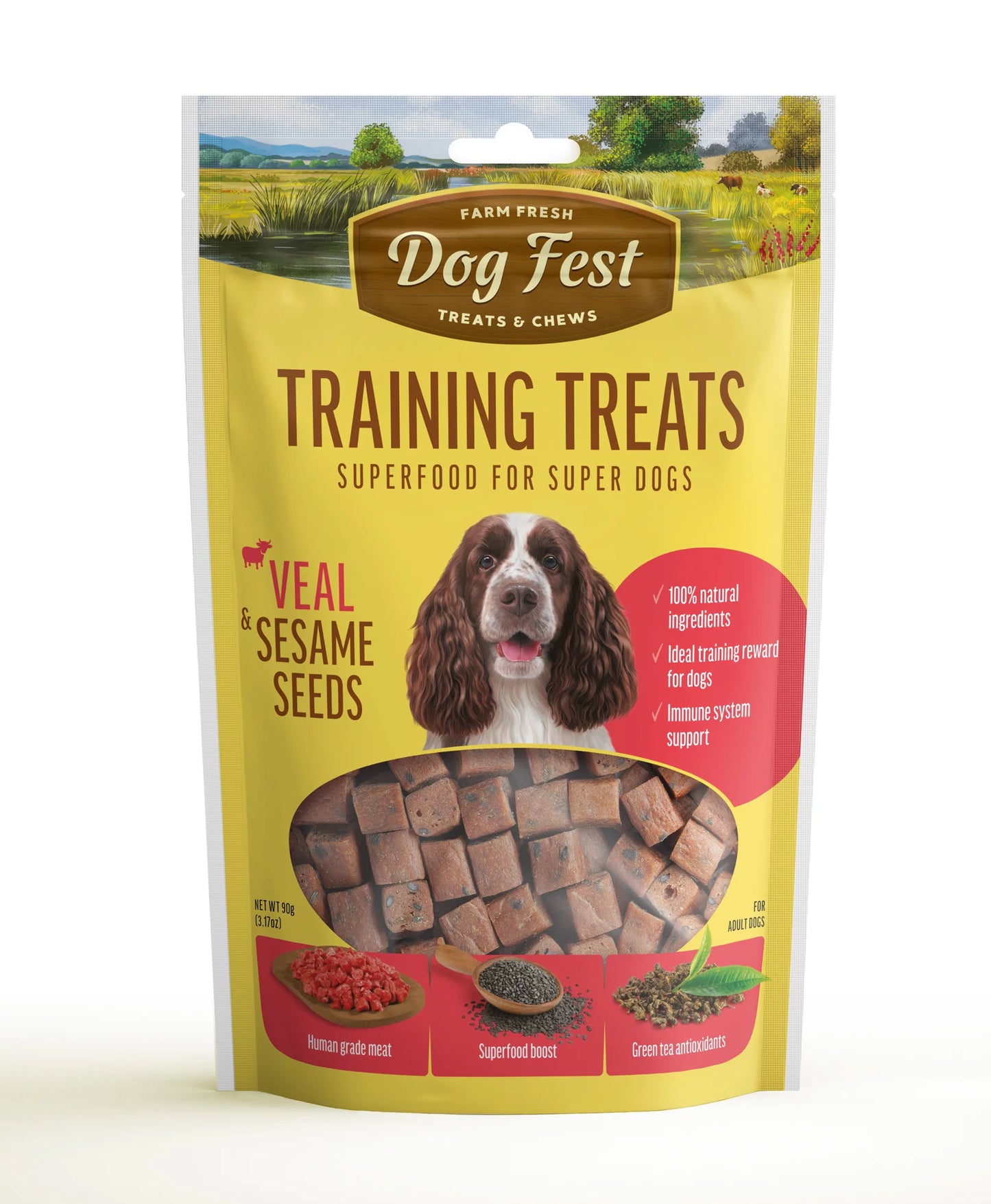 Dog Fest Training Treats Veal & Sesame Seeds – 90g