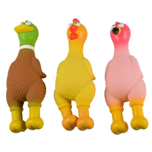 Duvo+ Latex Bird Dog Toy with Bumps – 8x23x7cm, Assorted Colors