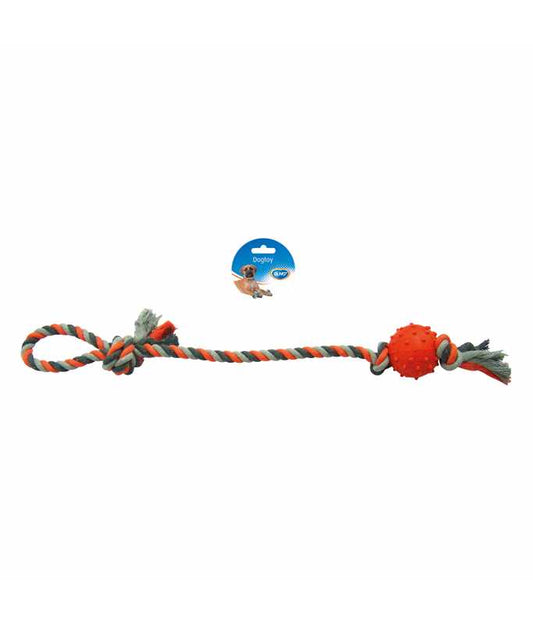 Duvo+ Tug Toy Pendulum with Rubber Ball – 60cm Grey/Orange
