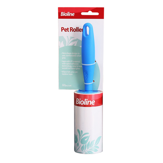 Bioline Pet Lint Roller 60 Sheets Hair & Fur Remover for Pet Owners