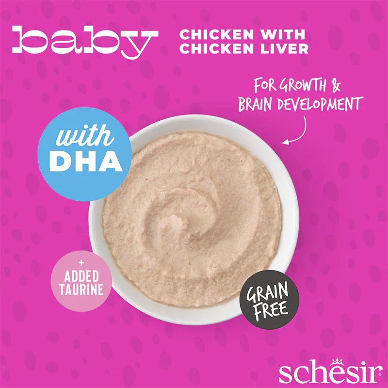 Schesir Baby Kitten Mousse Chicken & Liver Wet food 70G