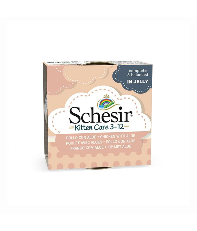 Schesir Kitten Wet Food Chicken Fillets with Aloe 85G