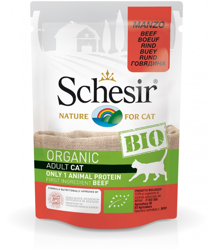 Schesir Bio Organic Beef Wet cat food 85G