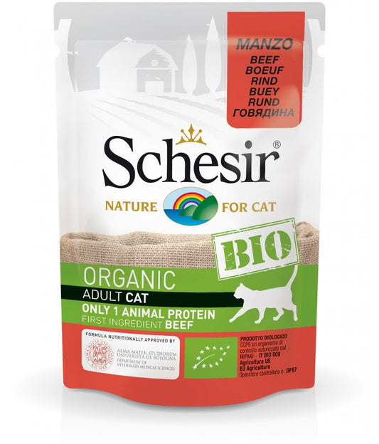 Schesir Bio Organic Beef Wet cat food 85G