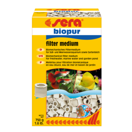 Sera Biopur Aquarium Filter Media 750G ‚Bio Ceramic Rings