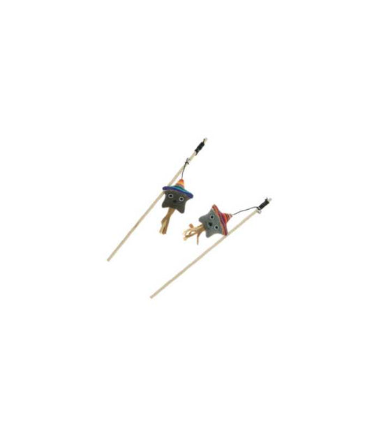 Imac Cat Toy Cane with Sisal Cone & Feathers – 40cm