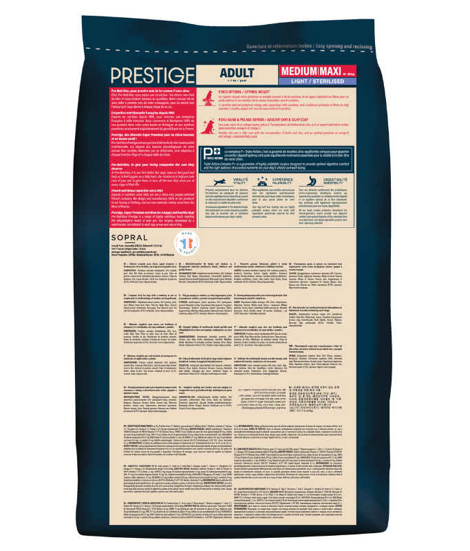 Pro Nutrition Prestige Adult Medium/Maxi Sterilised Dog Dry Food 3Kg