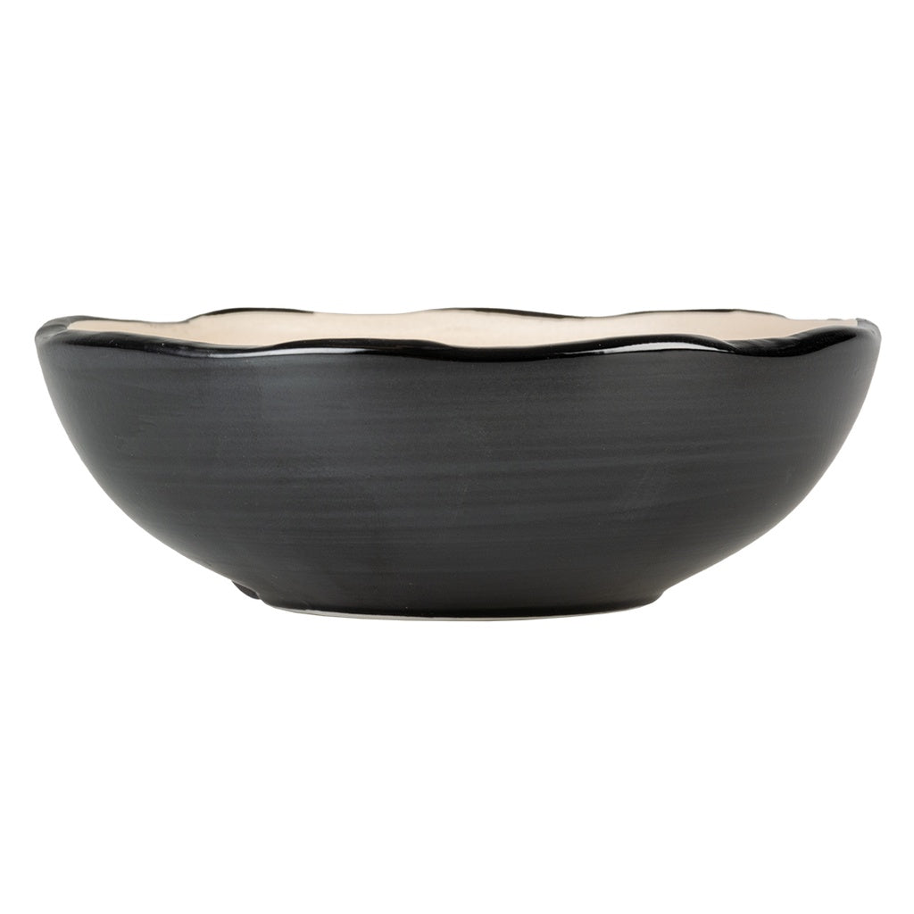 Duvo+ Feeding Bowl Stone Organic S – 200ml Black/White