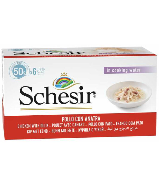 Schesir Cat Wet Food Chicken Fillets with Duck 6X50G